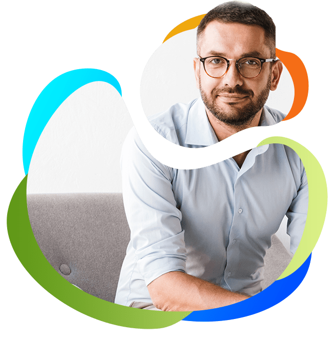 Visual representation of digital marketing solutions supporting the contact us form.