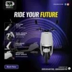 Deja Vu’s electric scooter creative titled “Ride Your Future,” featured in our innovative creative project portfolio for sustainable mobility.