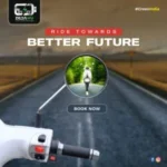 Deja Vu client creative promoting eco-conscious mobility with the theme “Ride towards a better future” from our green campaign.