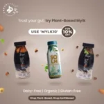 Trust-building creative for Earth Based promoting plant-based MYLK as a healthy dairy alternative for mindful, modern consumers.