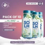 Promotional visual for Earth Based showcasing plant-based MYLK pack of 10 at just ₹400, offering great value and nutrition.