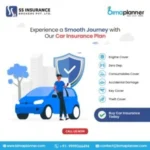 Smooth travel assured with car insurance plan visuals from SS Insurance’s customer-centric vehicle protection campaign.