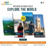 Weekend getaway travel creative for Travel Pulp featured in our branding project showcase, designed to inspire global exploration.